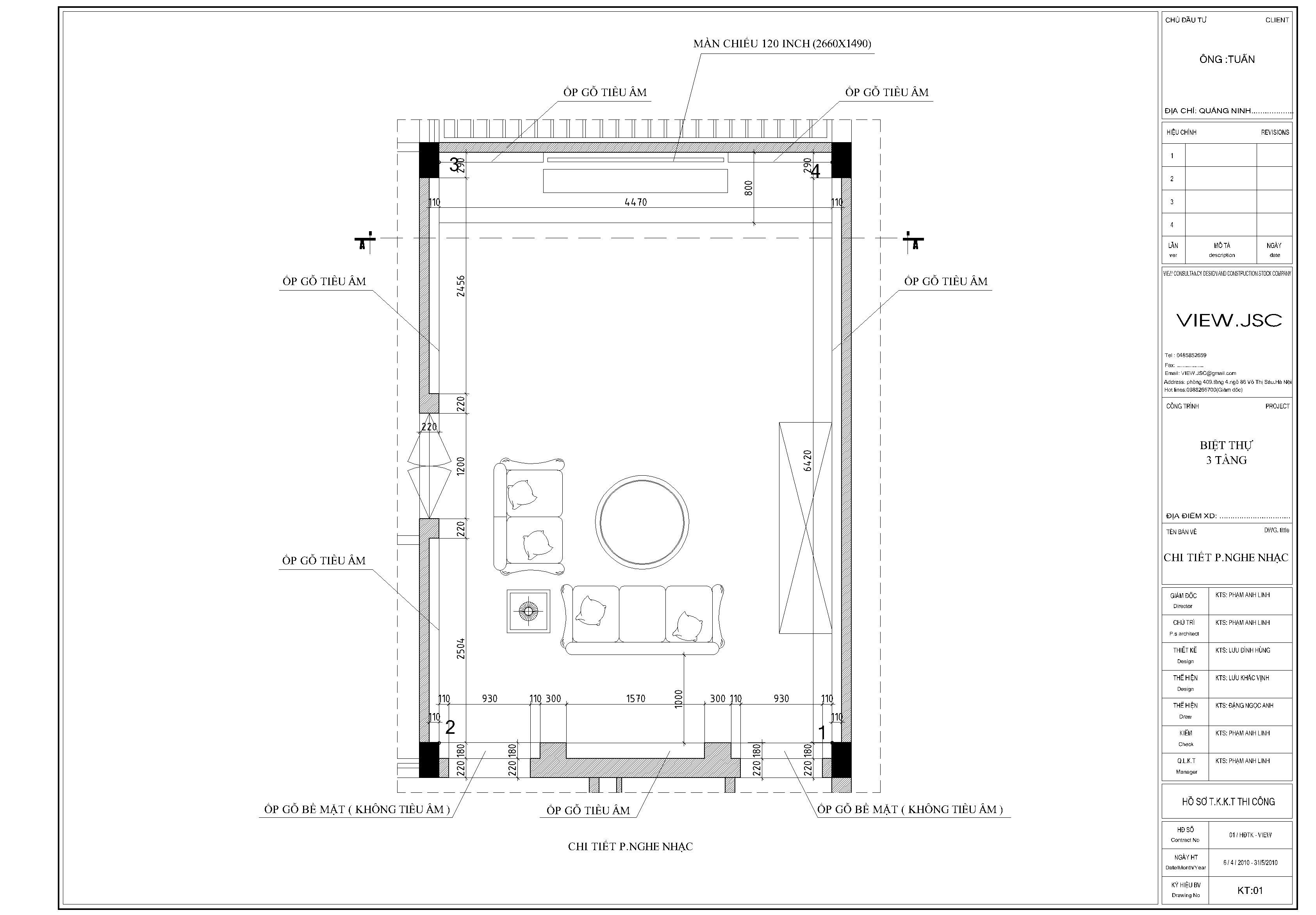 Bản vẽ phòng xem phim