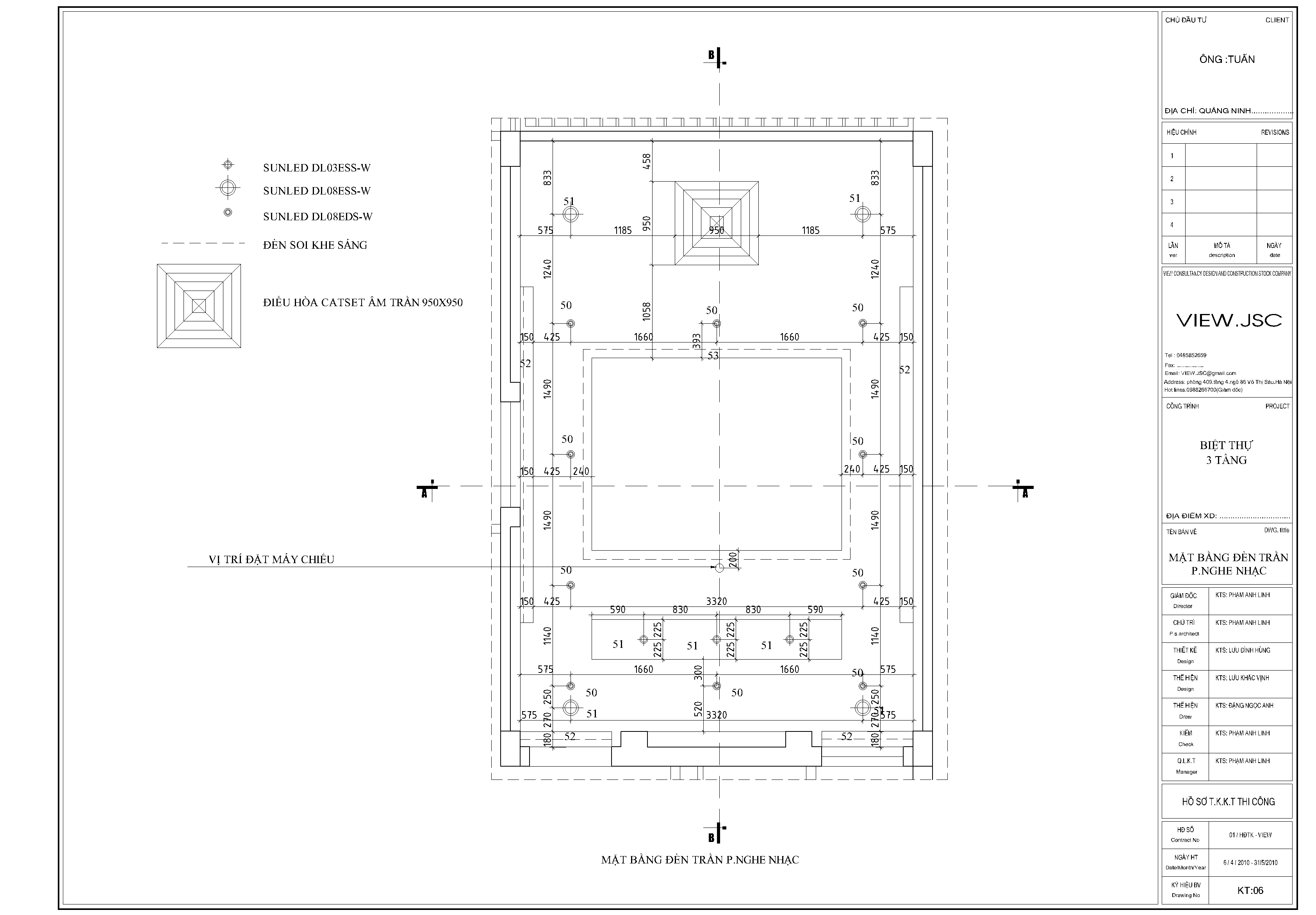 Bản vẽ phòng xem phim