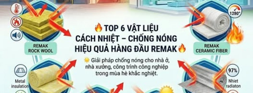 Top 6 Vật Liệu Cách Nhiệt – Chống Nóng Hiệu Quả Nhất Năm 2026 Cho Nhà Ở Và Công Trình Công Nghiệp