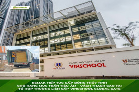 Remak Tiếp Tục Cung Cấp Bông Thủy Tinh Dạng Tấm Cho Hệ Trần Tiêu Âm – Vách Thạch Cao Tại Tổ Hợp Trường Liên Cấp Vinschool Global Gate