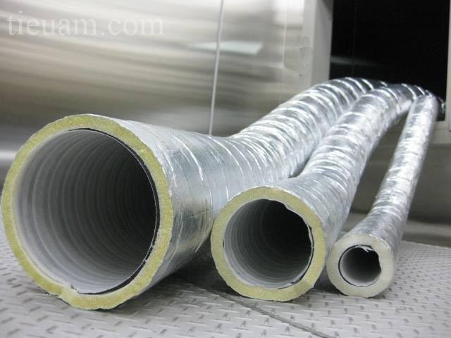 ống gió mền có bông thủy tinh